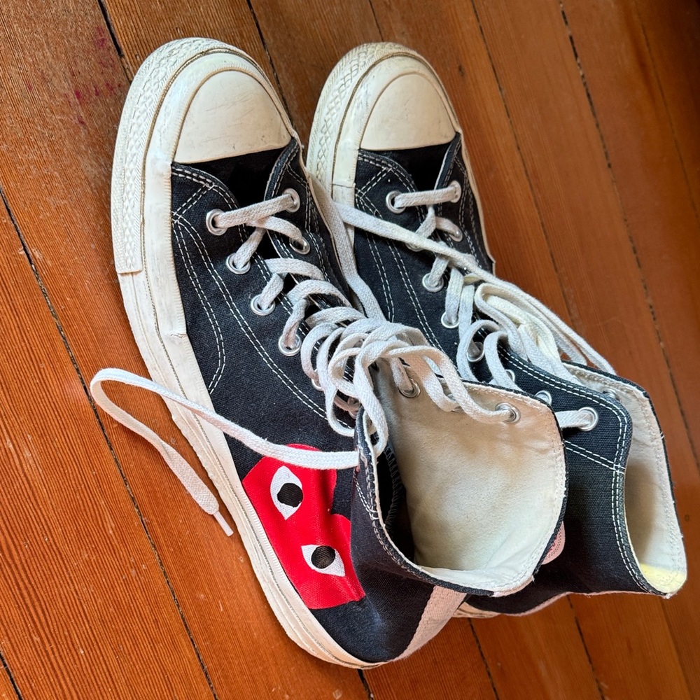 Commes des Garcon PlayConverse Black and White High-Tops 11